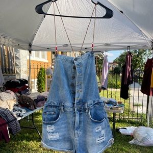 Jean romper overalls